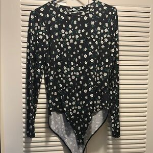 Floral Black Bodysuit